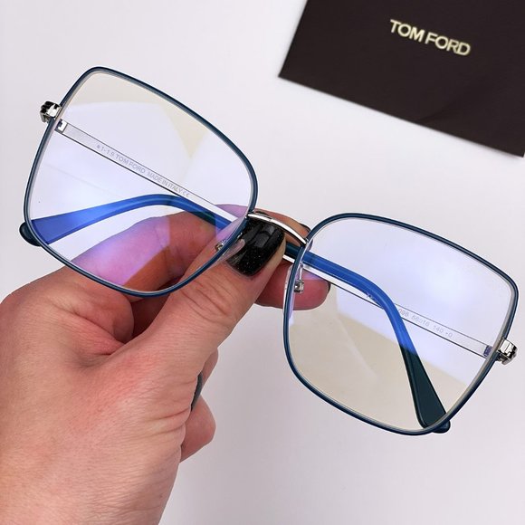 TOM FORD FT5613-B 098 Eyeglasses Dark Green Butterfly Women - Picture 1 of 8